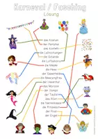Vorschau - Arbeitsblätter - Arbeitsblatt: Karneval / Fasching (Wörter lesen) - Seite 2