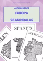 Vorschau - Arbeitsblätter - 28 Mandalas zu EUROPAS LÄNDERN - Deckblatt