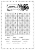 Vorschau - Arbeitsblätter - Drama - Suchsel (leicht & schwierig) - Seite 1