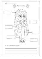 Vorschau - Stundenentwürfe - Arbeitsblatt und Unterrichtsidee "winter clothes" - Deckblatt