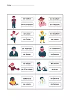 Vorschau - Arbeitsblätter - BERUFE: Was passt zum Bild? Male an (2 Arbeitsblätter) DAZ DAF - Seite 3