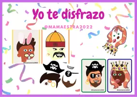 Vista previa - Tarjetas / Manipulativos - Yo te disfrazo - página 1