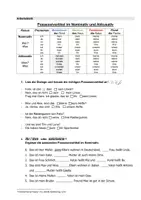 Vorschau - Arbeitsblätter - Possessivartikel im Nominativ und Akkusativ - Deckblatt