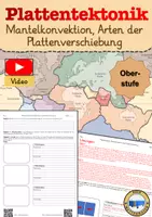 Vorschau - Arbeitsblätter - Arbeitsblatt Plattentektonik Plattenverschiebung Tektonik (Fragen, Video, QR-Code) - Deckblatt