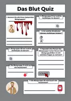 Vorschau - Arbeitsblätter - Arbeitsblatt "Das Blut und Blutgruppen Quiz" - Seite 1