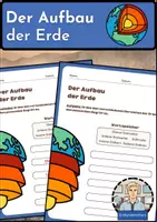 Vorschau - Arbeitsblätter - Aufbau der Erde - Arbeitsblatt - Erdkunde für die Sek 1 - Deckblatt