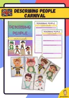 Vorschau - Stationenlernen - Describing people. Carnival - Deckblatt