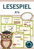 Vorschau - Spiele - 1.Klasse: Lesespiel zum Buchstaben Z/z (Flex und Flora) - Deckblatt