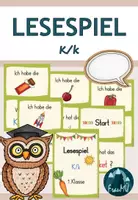 Vorschau - Spiele - 1.Klasse: Lesespiel zum Buchstaben K/k (Flex und Flora) - Deckblatt