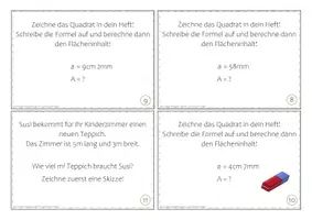 Vorschau - Stationenlernen - Flächen berechnen: Aufgabenkarten - Seite 2