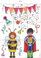 Vorschau - Spiele - Mathe Rechenpuzzle ZR 10 Fasching/Karneval - Seite 1