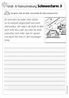Vorschau - Arbeitsblätter - Groß- und Kleinschreibung Übungsblätter - Winter / Schneesturm - Seite 3