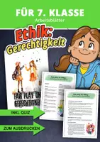 Vorschau - Arbeitsblätter - Ethik 7. Klasse – Fairness und Gerechtigkeit im Schulalltag - Deckblatt