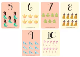 anteprima - Flashcard - Giochiamo con i numeri e le principesse - Pagina 1