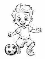 Vorschau - Mal- und Bastelvorlagen - 100 Fussball-Ausmalbilder für Kinder - Seite 1