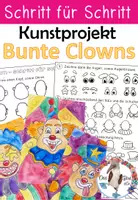 Vorschau - Unterrichtsreihen - Clown - Karneval / Fasching - Kunstprojekt - Schritt für Schritt - mit Smartboard - Präsentation - Deckblatt