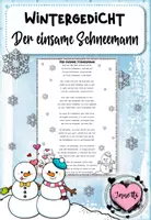 Vorschau - Text - Wintergedicht: Der einsame Schneemann (Freebie) - Deckblatt