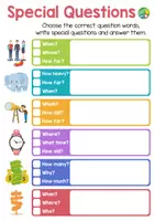 Vista previa - Hojas de trabajo - Special Questions Worksheets - página 3