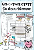Vorschau - Arbeitsblätter - Gedichtwerkstatt: Der einsame Schneemann (Klasse 3/4) #4Glück - Deckblatt