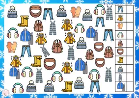 Vista previa - Hojas de trabajo - WINTER CLOTHES LOOK AND FIND - página 3