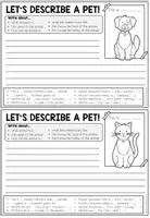 Vorschau - Arbeitsblätter - PETS - Writing (Describe a pet!) - 16 verschiedene Tiere (2-fach differenziert) - Seite 2
