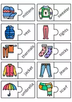 Vista previa - Juegos / Gamificación - WINTER CLOTHES MATCHING GAME PUZZLES - página 2