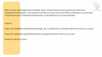 Vorschau - Arbeitsblätter - Chronologie de la Révolution française - Deckblatt
