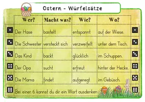 Vorschau - Arbeitsblätter - Ostern - Würfelsätze - Seite 2