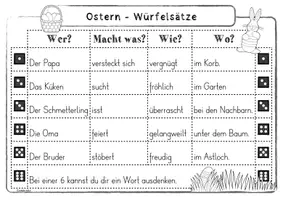 Vorschau - Arbeitsblätter - Ostern - Würfelsätze - Seite 3
