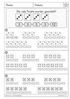 Vorschau - Arbeitsblätter - ZR100 - Multiplikation - Einführung mit Würfelbildern - Seite 1