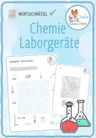 Vorschau - Arbeitsblätter - Laborgeräte Chemie – Wortsuchrätsel - Deckblatt