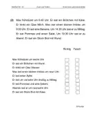 Vorschau - Arbeitsblätter - Lesetest_ Essen und Trinken_A0_A1 - Seite 1