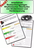 Vorschau - Arbeitsblätter - Paket Beobachtungsbögen Rhythmisches Überlaufen von Hindernissen und Hürdenüberquerung - Deckblatt