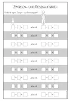 Vorschau - Arbeitsblätter - Zwergen- und Riesenaufgaben Addition Zahlenraum 20 (Analogieaufgaben) - Seite 2