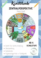 Vorschau - Arbeitsblätter - Kunststunde: Zentralperspektive Stadt - Deckblatt