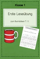 Vorschau - Arbeitsblätter - Leseübung zum Buchstaben T - Deckblatt