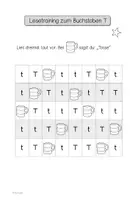 Vorschau - Arbeitsblätter - Leseübung zum Buchstaben T - Seite 1