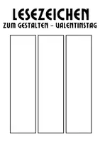 Vorschau - Mal- und Bastelvorlagen - Lesezeichen - Valentinstag - Seite 2