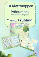 Vorschau - Arbeitsblätter - Pränumerik- 10 Klettmappen nach Teacch Thema Frühling - Deckblatt