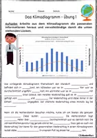 Vorschau - Arbeitsblätter - Klimadiagramm erstellen: Übungsaufgaben - Erdkunde Sek 1 - Seite 1