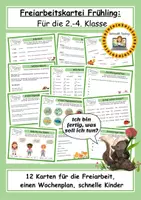 Vorschau - Stationenlernen - Freiarbeitskartei Frühling: für die 2.-4. Klasse - Deckblatt