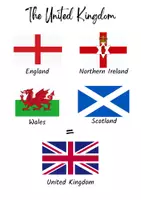 Vorschau - Arbeitsblätter - The United Kingdom - die 4 Länder und ihre Flaggen - Deckblatt
