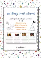 Vorschau - Arbeitsblätter - writing invitations - Einladungen auf Englisch schreiben Kl. 5-7 (4 Vorlagen) - Deckblatt