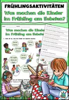 Vorschau - Arbeitsblätter - Hören oder lesen "Was machen die Kinder im Frühling am liebsten?" 3-fach differenziert - DaZ / DaF / Deutsch - Deckblatt