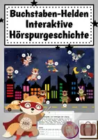 Vorschau - Arbeitsblätter - Hörspurgeschichte Buchstaben-Helden - Deckblatt