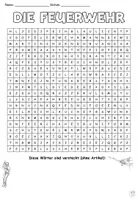 Vorschau - Arbeitsblätter - AnybookPro Material: Suchsel "Die Feuerwehr" - Seite 3