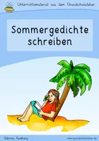 Vorschau - Arbeitsblätter - Sommergedichte schreiben (Lernen an Stationen) - Deckblatt