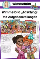 Vorschau - Arbeitsblätter - Wimmelbild "Fasching" mit Aufgabenstellungen/ Arbeitsblättern - Deckblatt