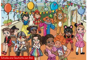 Vorschau - Arbeitsblätter - Wimmelbild "Fasching" mit Aufgabenstellungen/ Arbeitsblättern - Seite 3