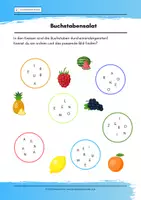 Vorschau - Arbeitsblätter - Legasthenie - Buchstabensalat - Optische Übung/Symptomtraining - Seite 1